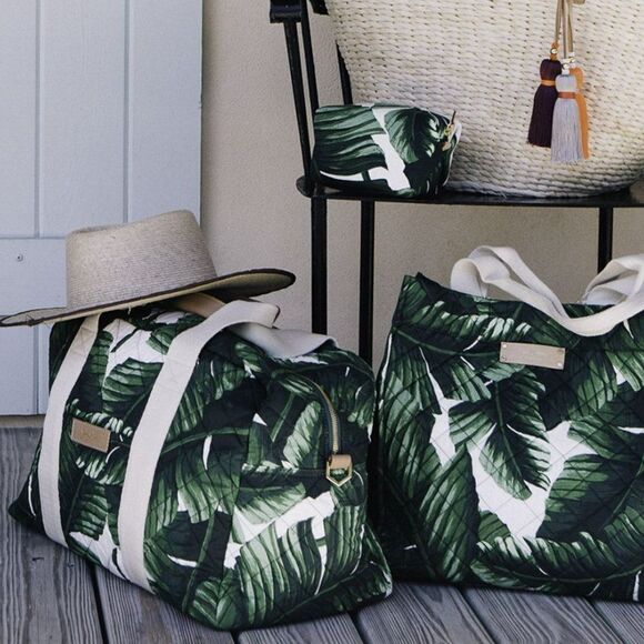 India Hicks Riviera Duffel Palm Print - Picture 2 of 4